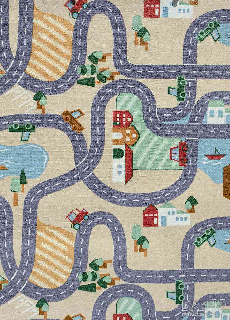 Metrážový koberec SCANROAD 39 se silnicemi