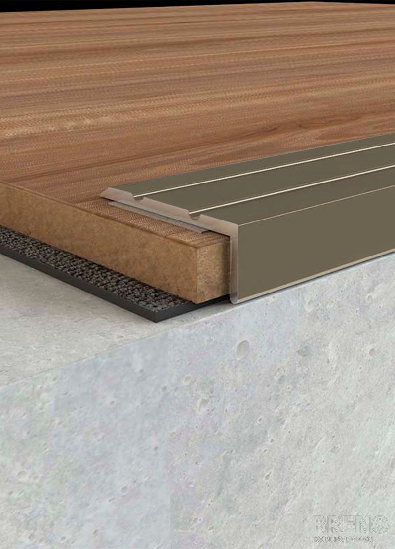 Schodová hrana B-Line bronz - samolepicí