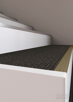 Schodová hrana B-Line bronz - vrtaná