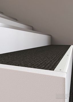 Schodová hrana B-Line vrtaná - stříbro