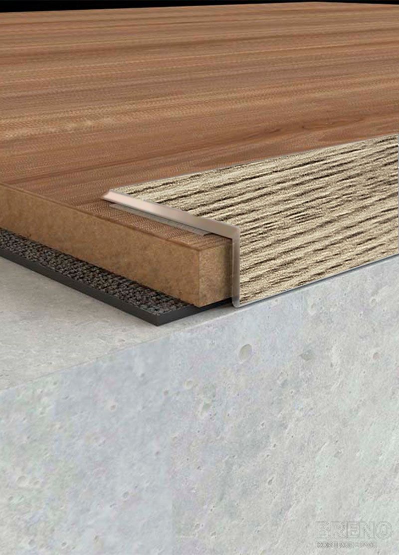 Schodová hrana DP31/S dub clay - samolepicí