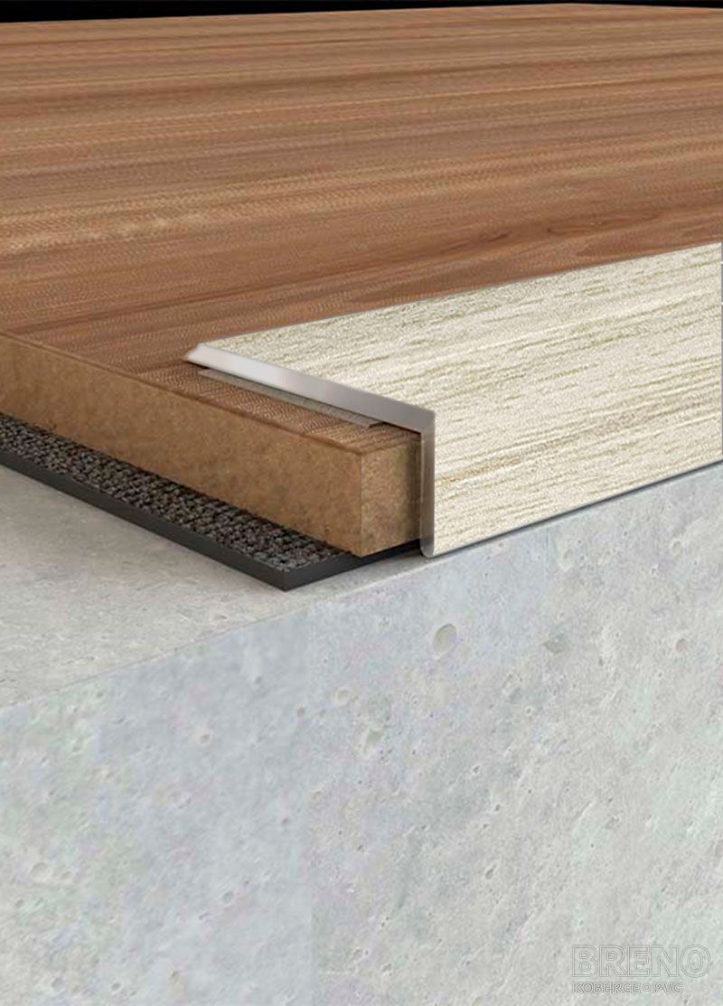 Schodová hrana DP31/S dub mocca - samolepiaci