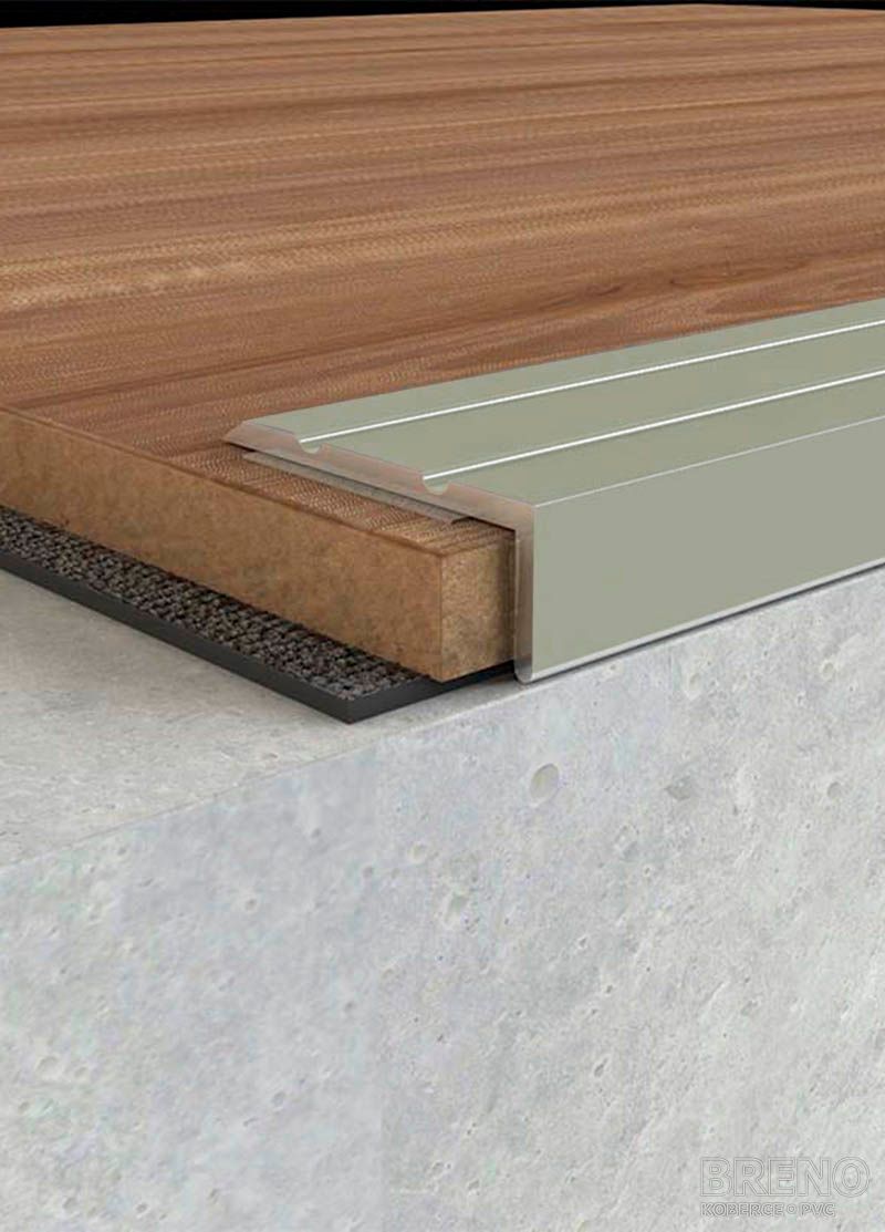 Schodová hrana DP31/S nerez - samolepicí