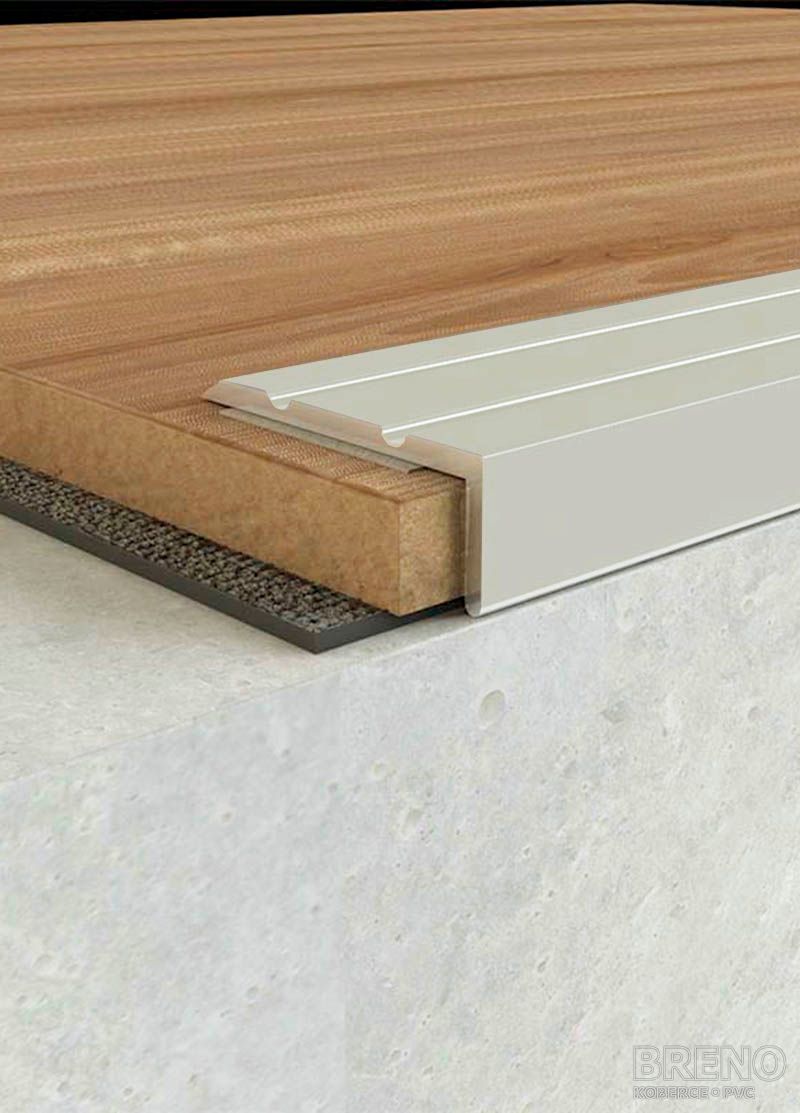 Schodová hrana DP31/S striebro - samolepiaci