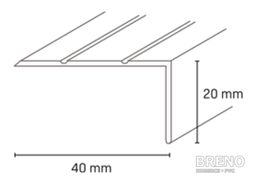 Schodová hrana DP33 nerez - vrtaná