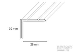 Schodová hrana DP36/S bronz - samolepiaci