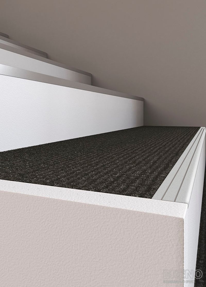 Schodová hrana DP36/S stříbro - samolepicí