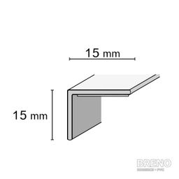 Schodová hrana stříbro - samolepicí