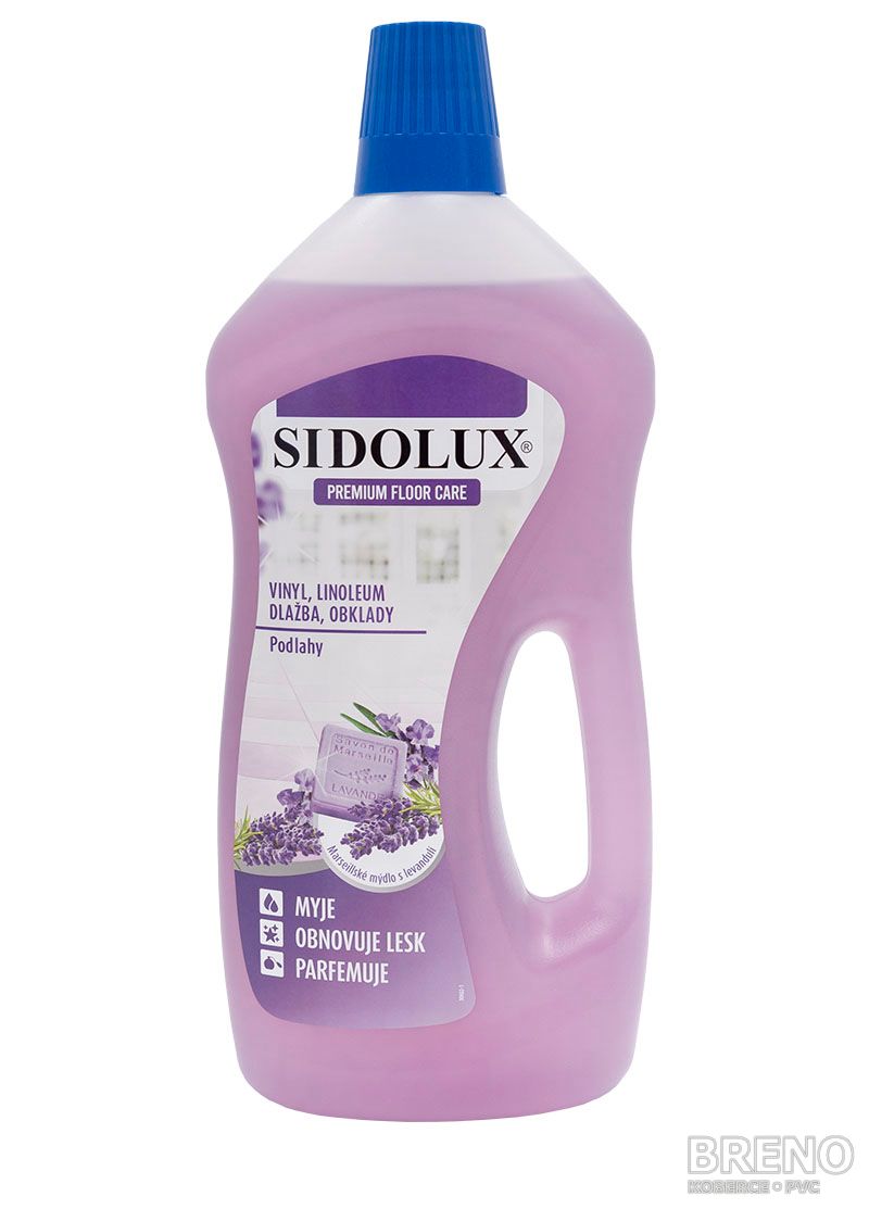 SIDOLUX PREMIUM FLOOR CARE na PVC, LVT, dlažbu - marseillské mýdlo s levandulí