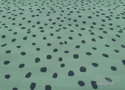 SKY R34385D/02S4 tlumená zelená s puntíky