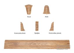 SLK50 lišta 5106977 W279 dub tmavohnědý