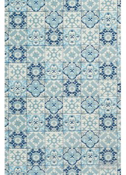 SOFTY-TEX 79828.5 modré dlaždice