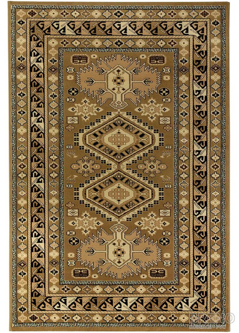 Kusový koberec SOLID 61/OEO – zlatohnědý orientální vzor