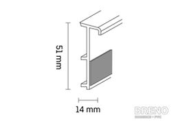 TL51 Kobercová lišta 5107786 117 bílá