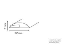 Ukončovací profil hnedý