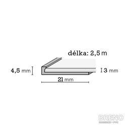 Ukončovací profil striebro