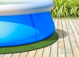 Umelá tráva POOL (vhodné ako bazénová podložka) - s nopami, kruh