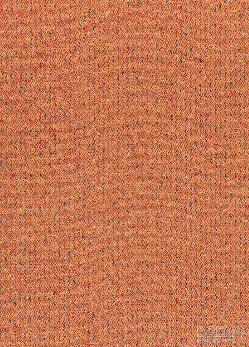 Metrážny koberec VIRTUOSE 35 tehlovo oranžový s jemným farebným melírom