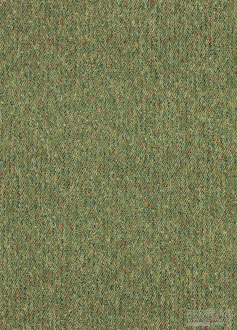 Metrážový koberec VIRTUOSE 42 mechově zelený s jemným barevným melírem