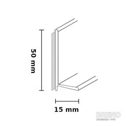 WLK50 lišta - 0146 tmavo sivá