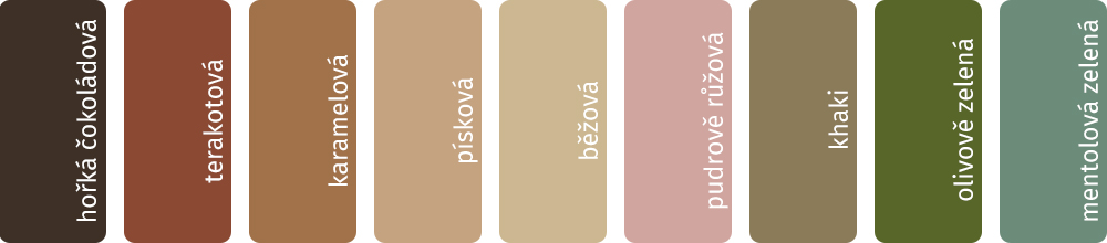 paleta zemitých barev