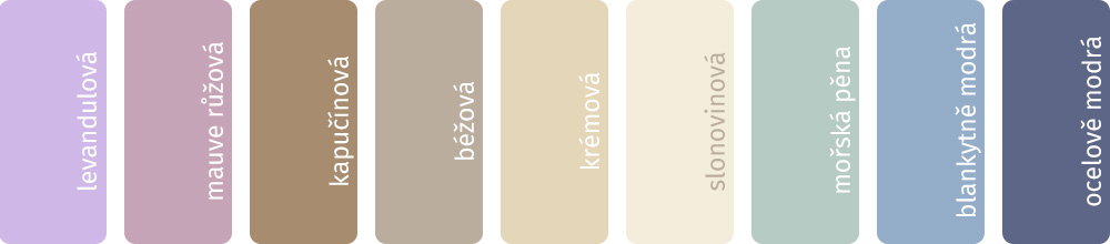 barevná paleta francouzského stylu