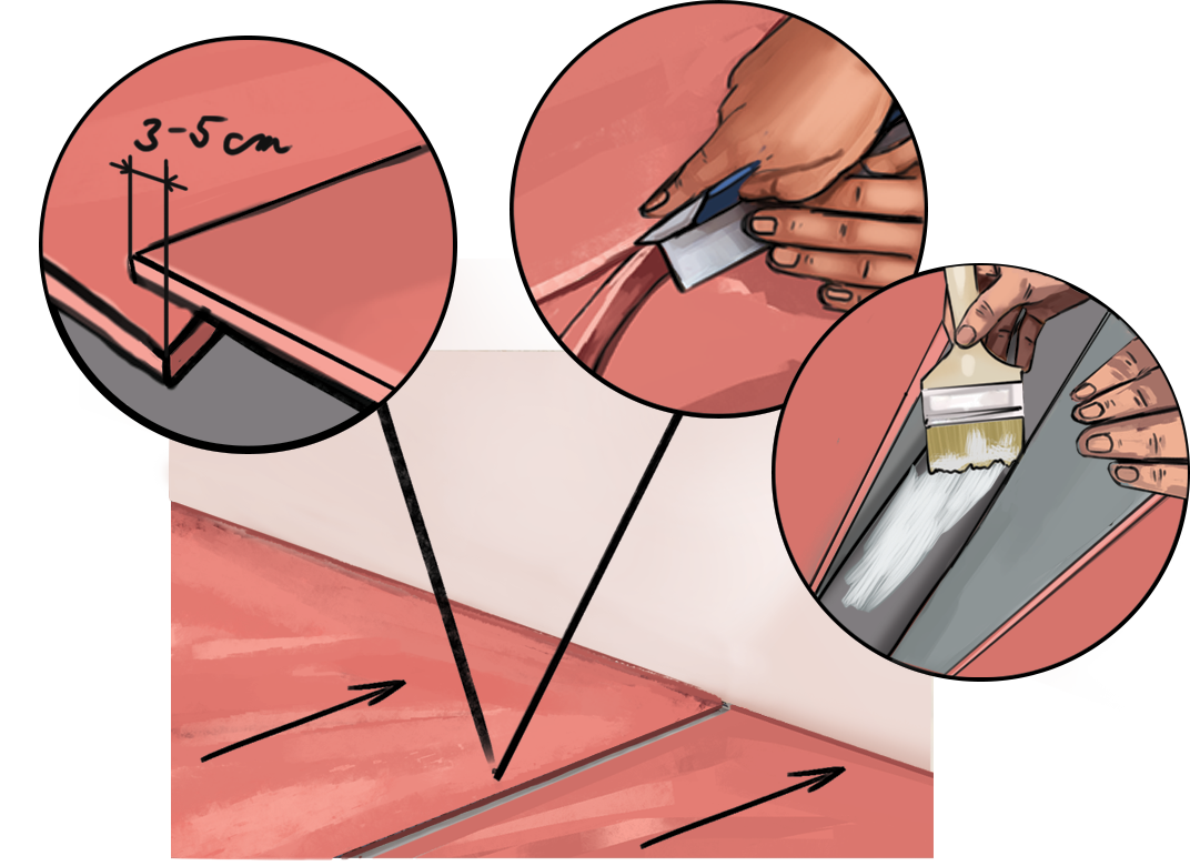 správný postup napojování koberců