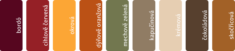 barvená paleta podzimu